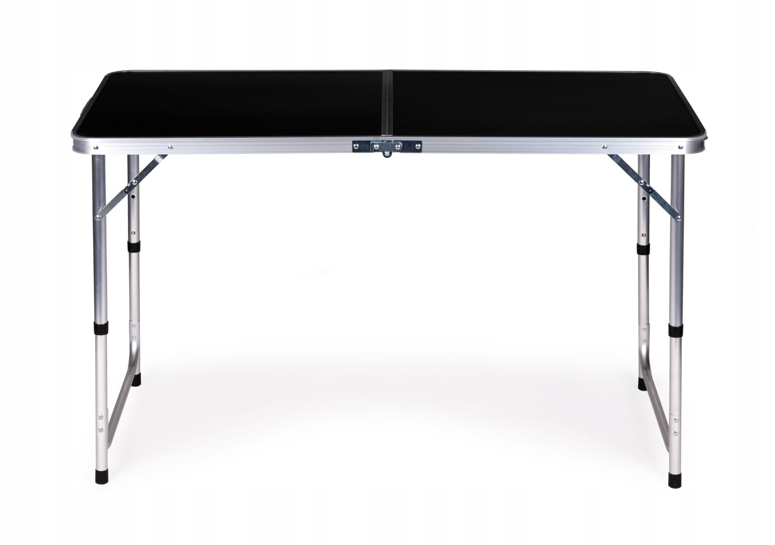 Stolik turystyczny stół składany kemping czarny blat 120 x 60 cm Szerokość mebla 120 cm