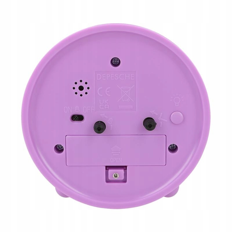 Zegar Budzik TOP MODEL GLITTER QUEEN Fioletowy Szerokość całkowita 11.1 cm