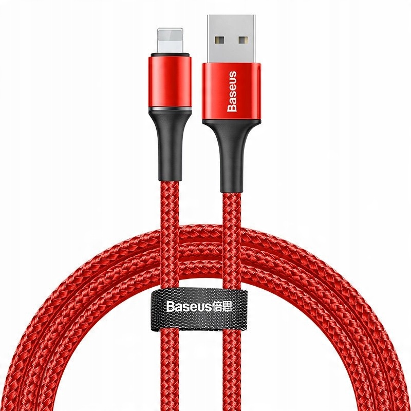 

Baseus kabel Led 2.4A Usb do iPhone z diodą Led 1m