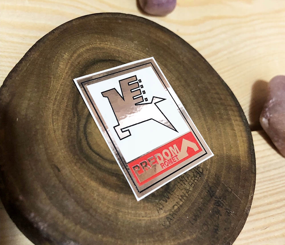 NAKLEJKA CHROM SREBRNA ROMET PREDOM Producent inny