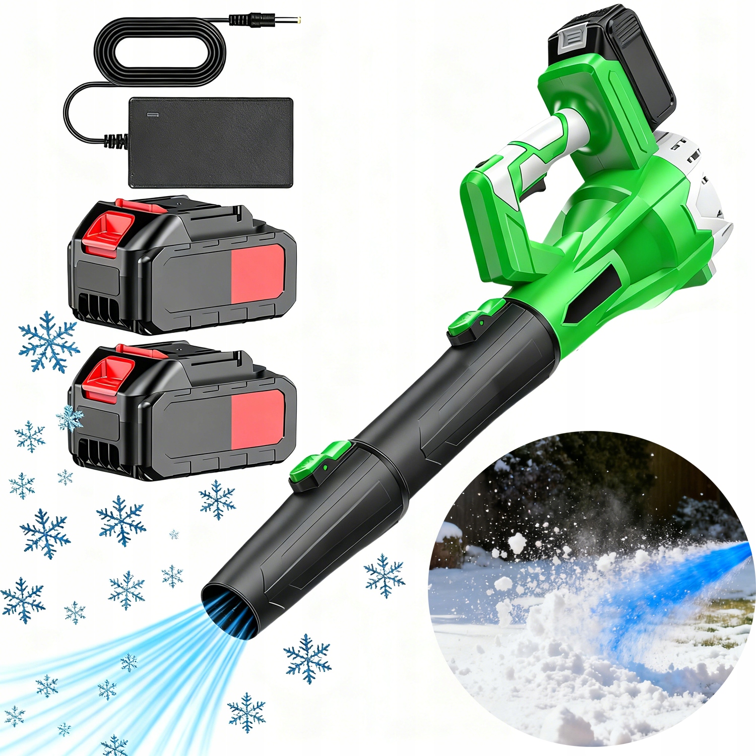 Akumulátorový Foukač Na Listí A Sníh 21V Výkon 800W Lehký A Účinný