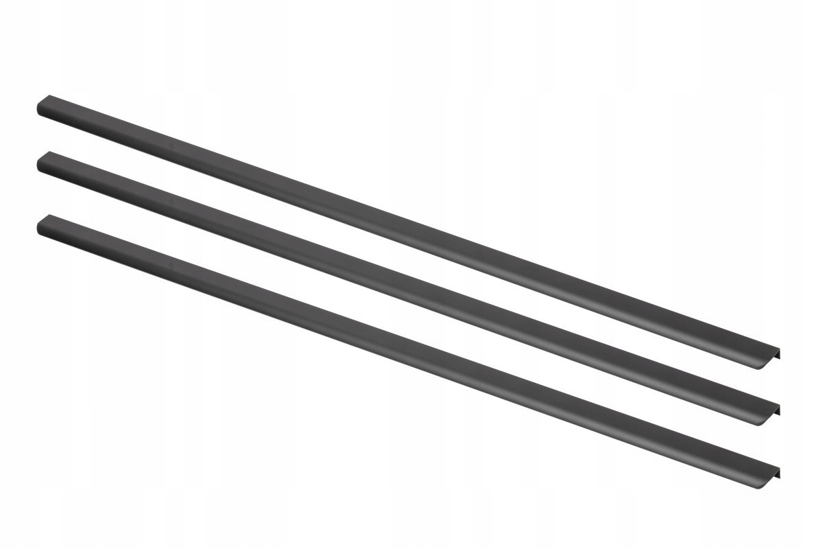 Nábytková úchytka Gtv Hexa Long 1200 černý, dlouhý, okrajový, 3ks