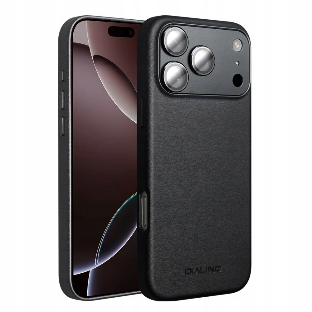 Kožené Pouzdro Qialino pro iPhone 17 Pro, pro MagSafe, ochranné Kryt pro fotoaparát