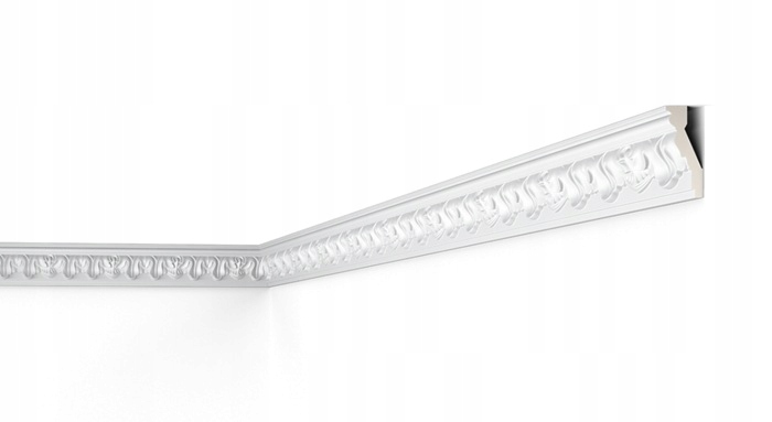 Stropní Lišta Faseta 7 cm S Ornamentací, zdobená, Tvrdá, 2 m