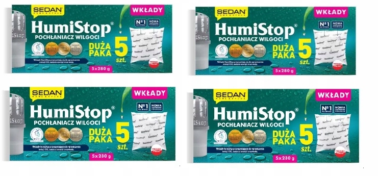 20x Humistop Wkłady do Pochłaniacza Wilgoci Sedan Duży Zapas