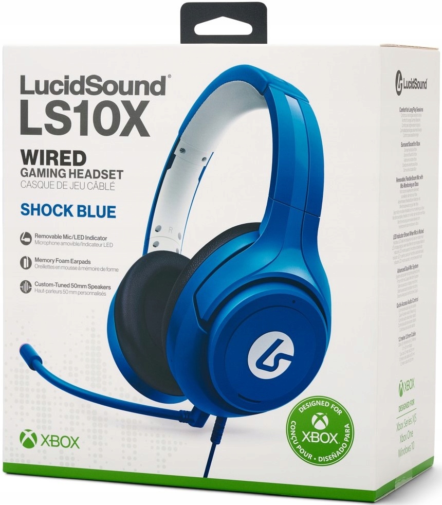 LucidSound Słuchawki przewodowe LS10X - niebieskie do XBOX Series XS One PC