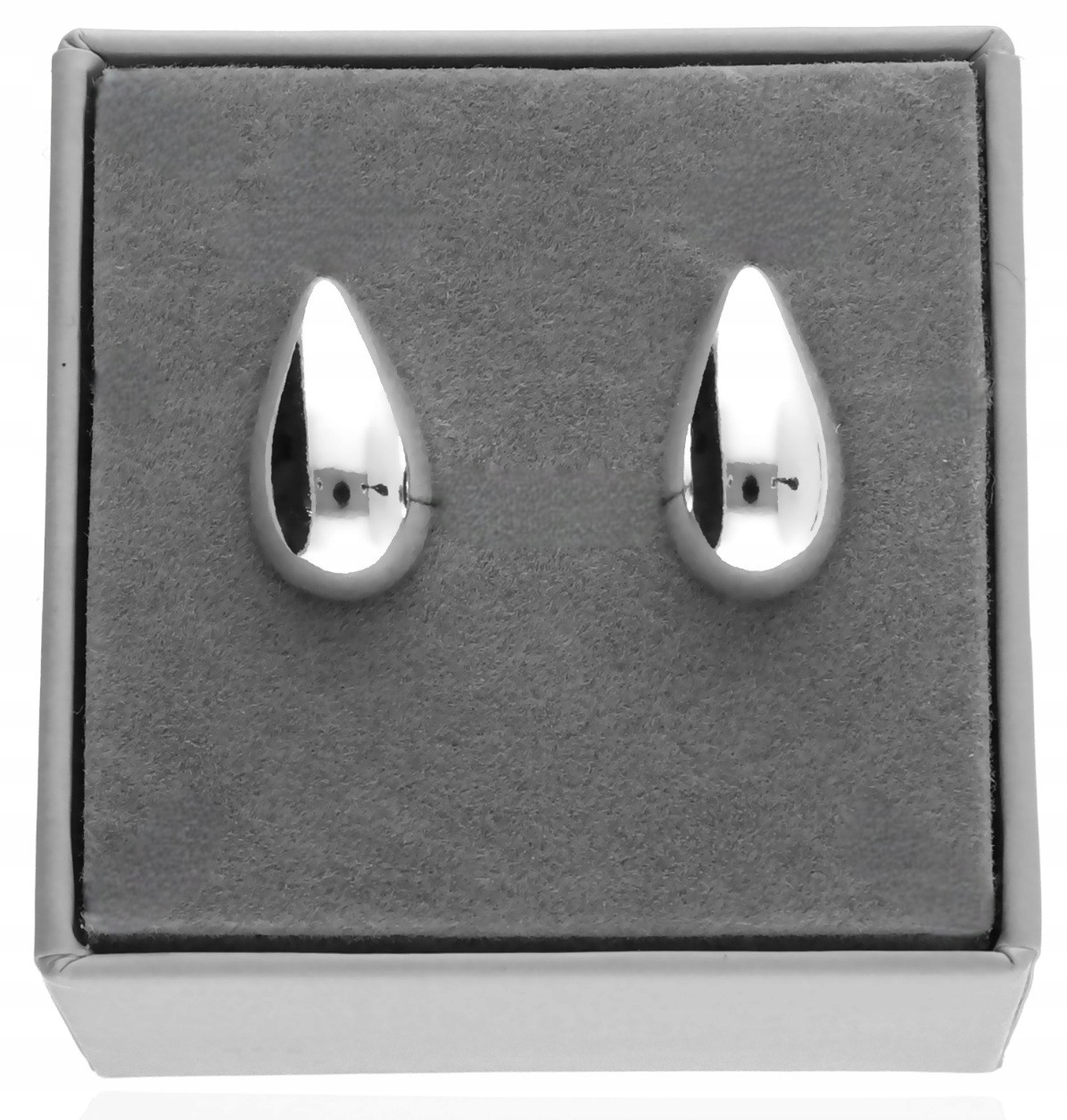 Stříbrné náušnice velké hladké slzy rampouchy stříbro 925 Velké Kapky