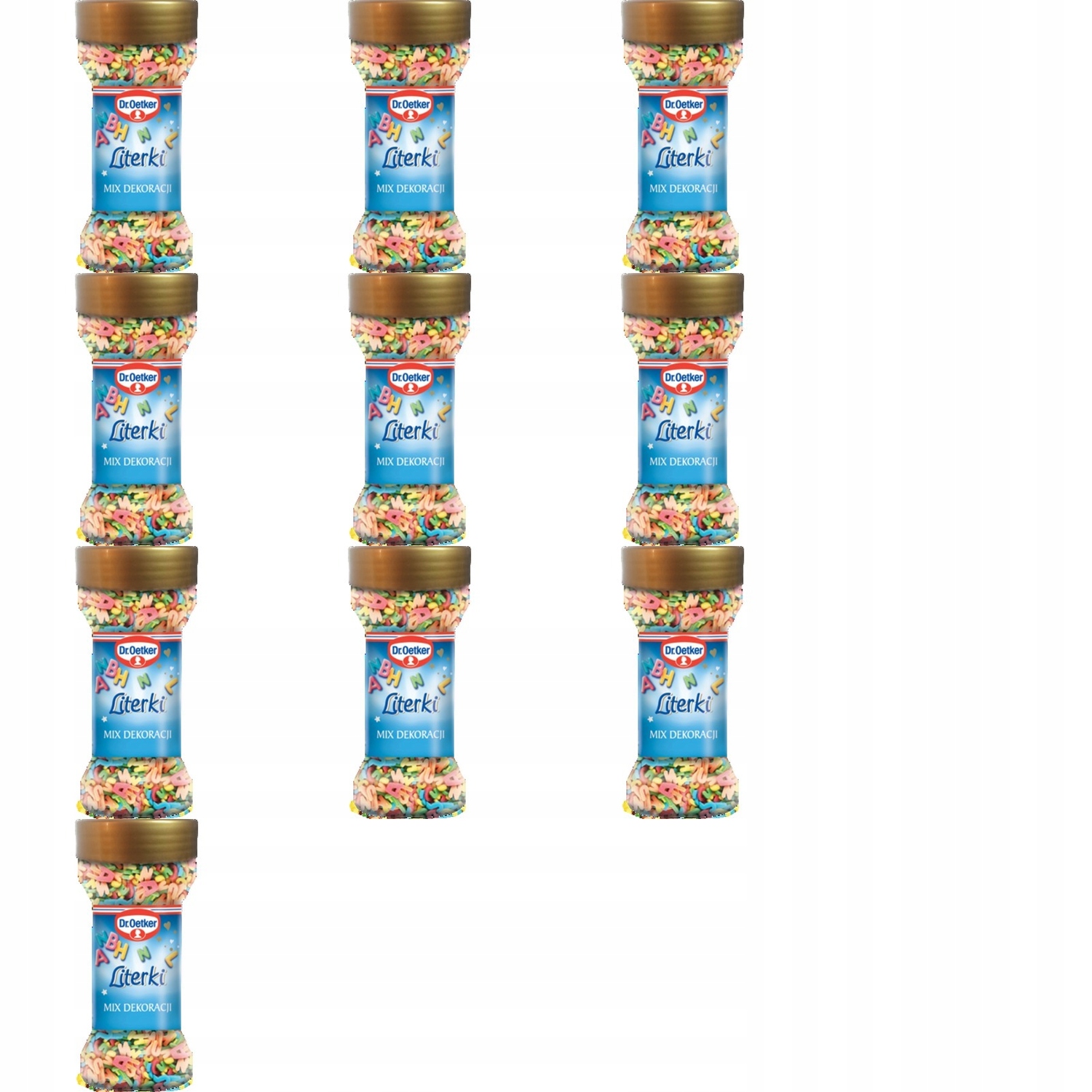 10x 40g Dr . oetker literki dekoracje cukrowe Karton