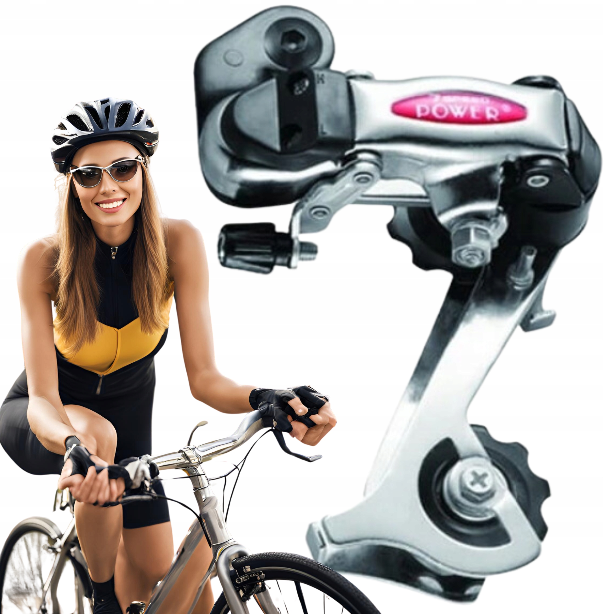 Przerzutka tylna rowerowa 6/7 rzędowa Power RD23-A 18-21 biegów, max 30T