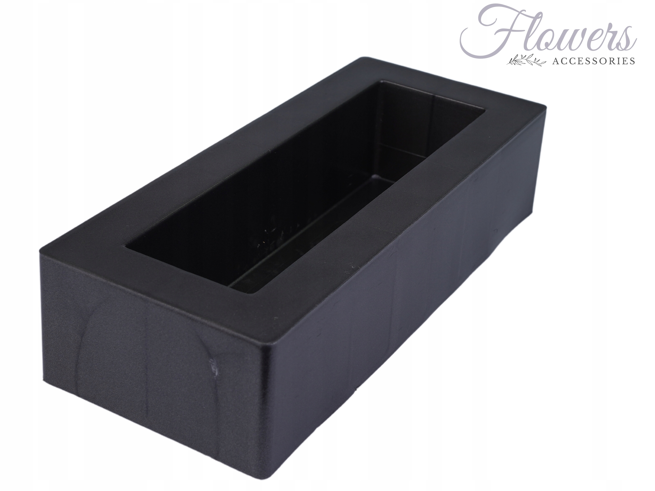 DŁUGA DONICZKA DO KWIATÓW GRAFIT ANTRACYT 36 cm Kod producenta M1 TOPOBLU BAZA DO STROIKÓW NOWOCZESNA