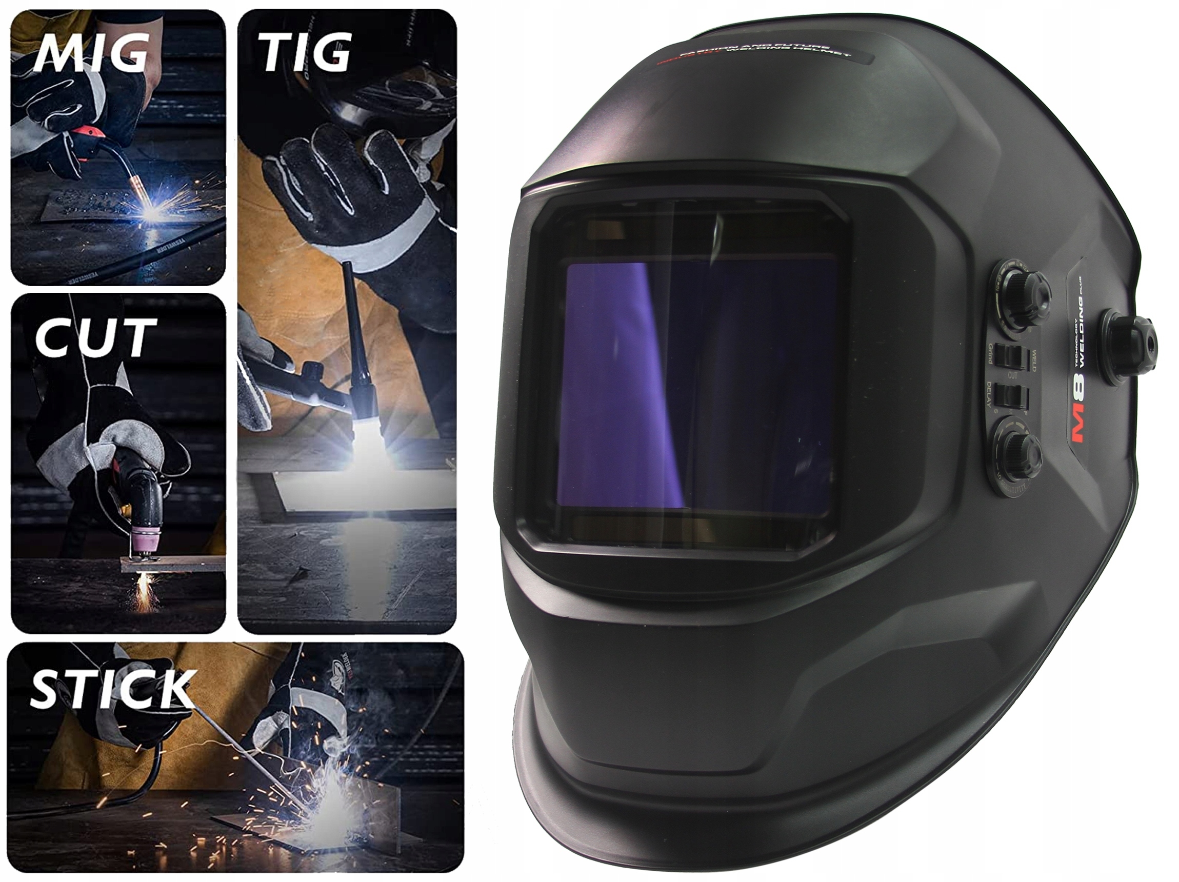 MASKA SPAWALNICZA przyłbica SAMOŚCIEMNIAJĄCA FILTR Seria 11336478817