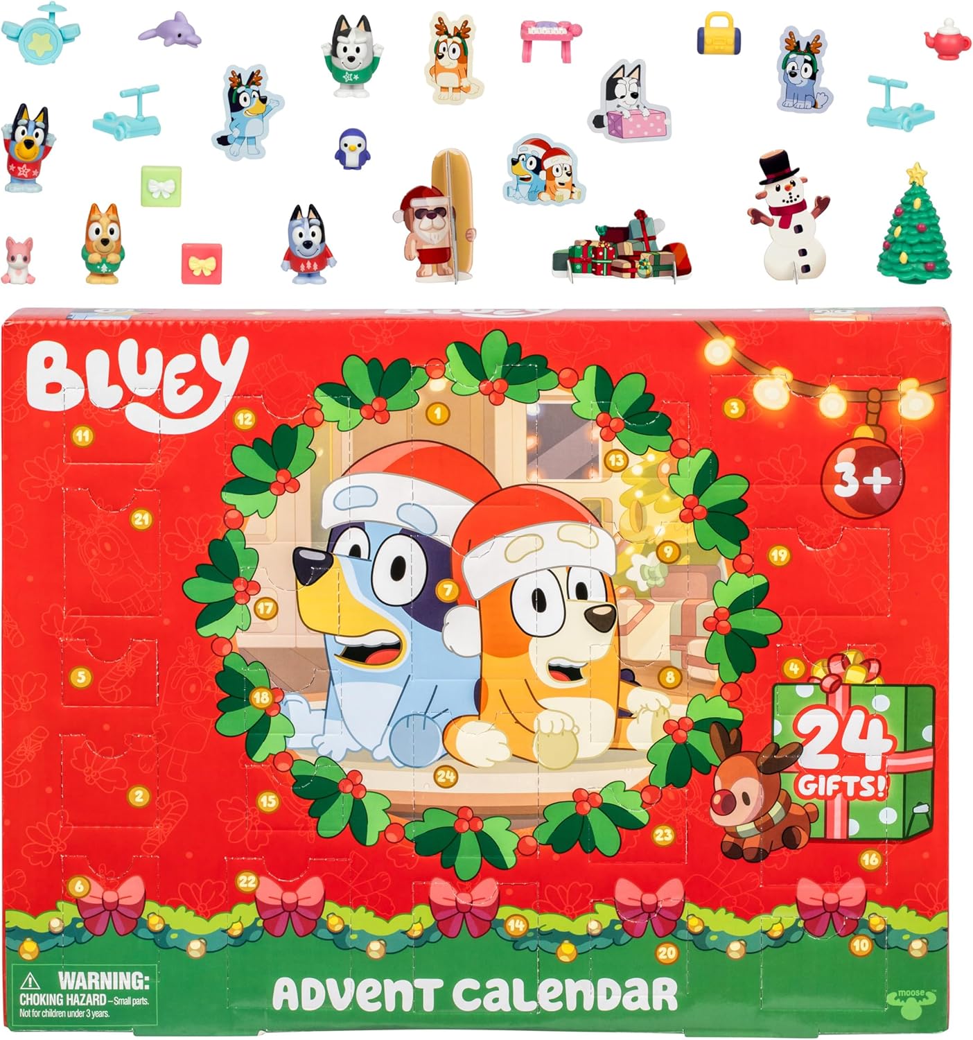 Адвент-календарь Bluey 19122 2025, 4 мини-фигурки и аксессуары, от 3 лет — фото 6