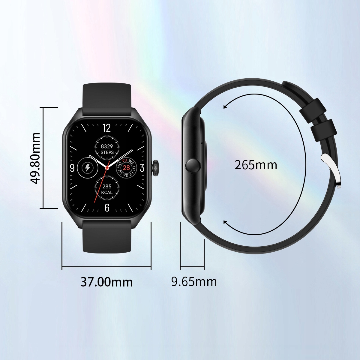 SMARTWATCH ZEGAREK DAMSKI MENU POLSKIE SPORT PULS ROZMOWY SMART WATCH PL Materiał paska inny