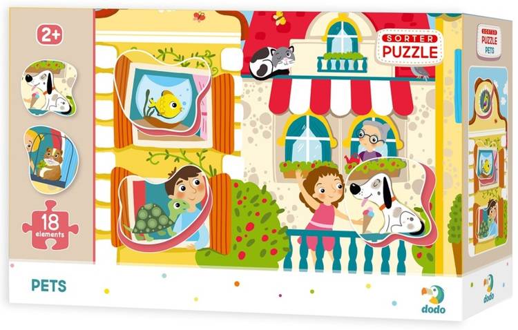 

Dodo Puzzle Sorter Zwierzęta Domowe 18 El 300160
