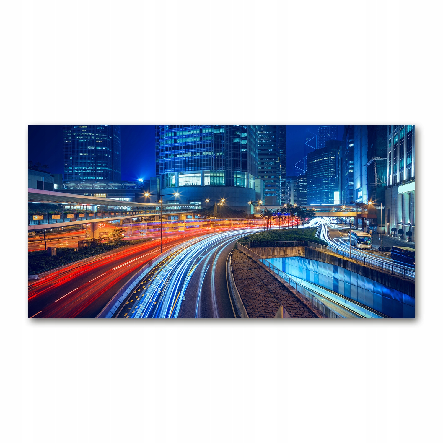 

Foto-obraz akryl Hongkong nocą zdjęcie 140x70 cm
