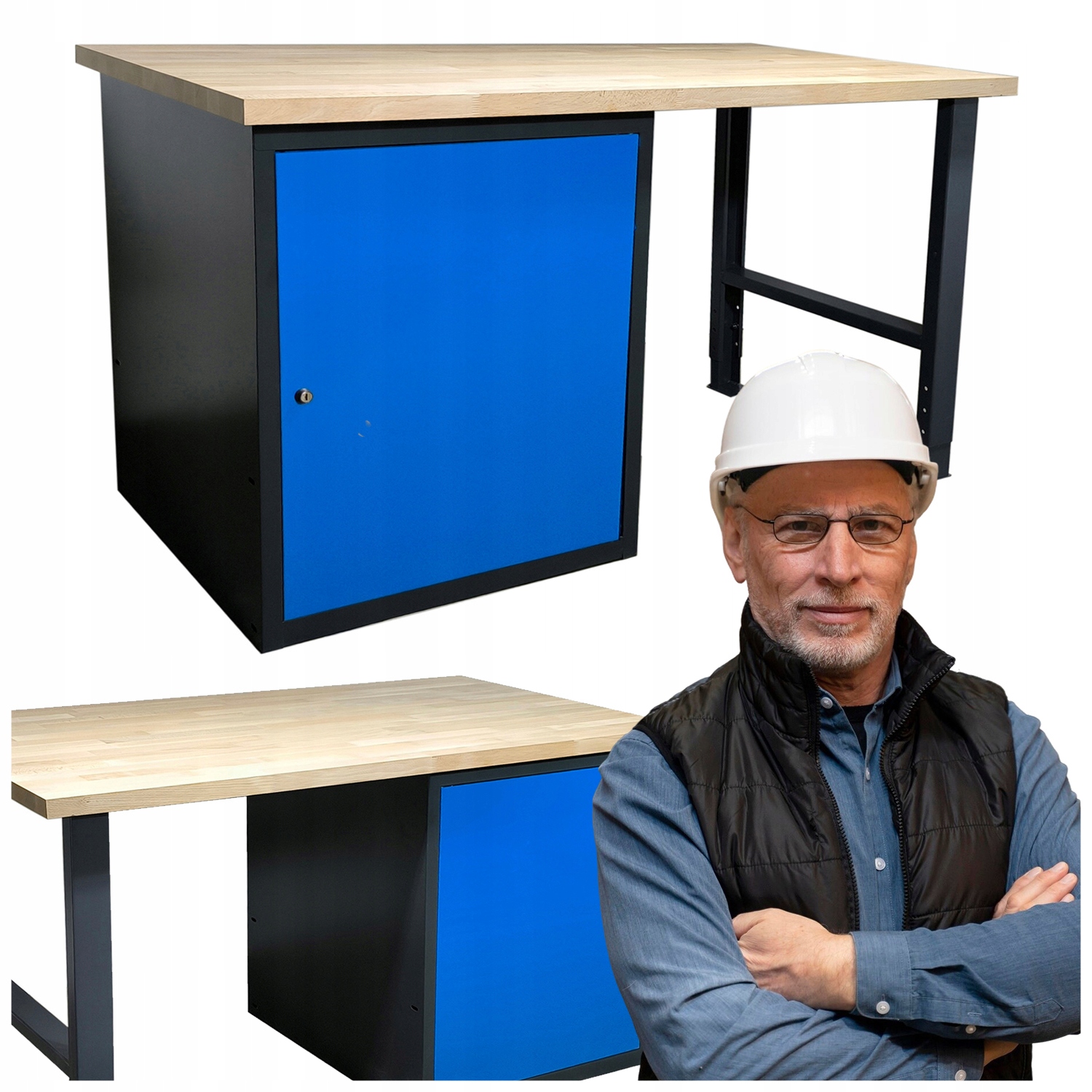 Průmyslový Pracovní Stůl Silný Kovový 145x68x88,7 cm P-1464