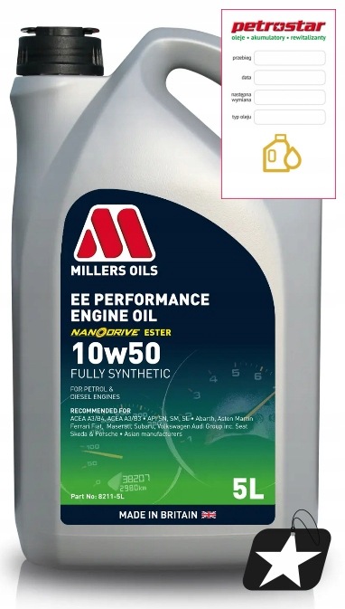 Millers Ee Performance 10W50 5L