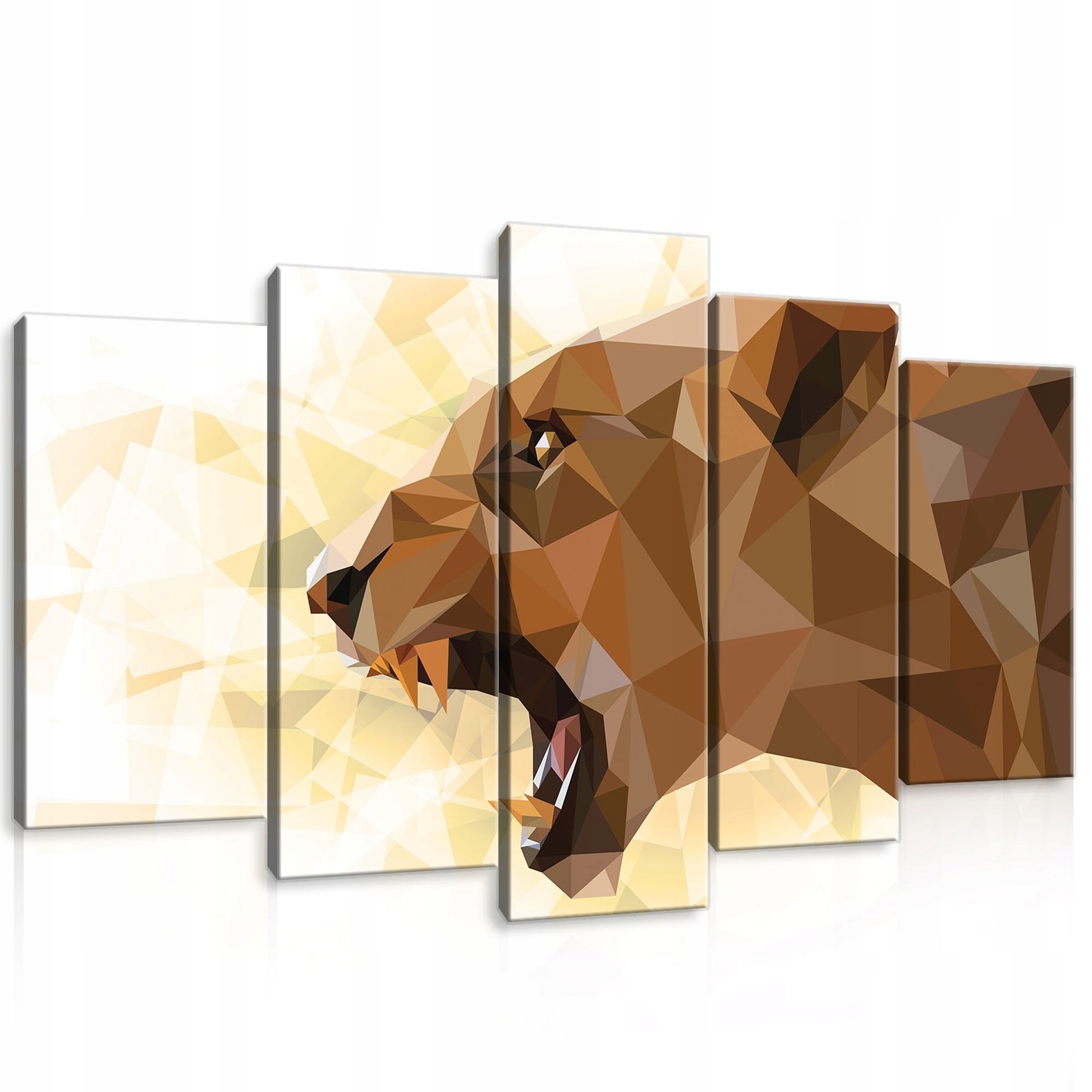 Obraz 100x60 Lev řev geometrický low poly abstrakce síla energie