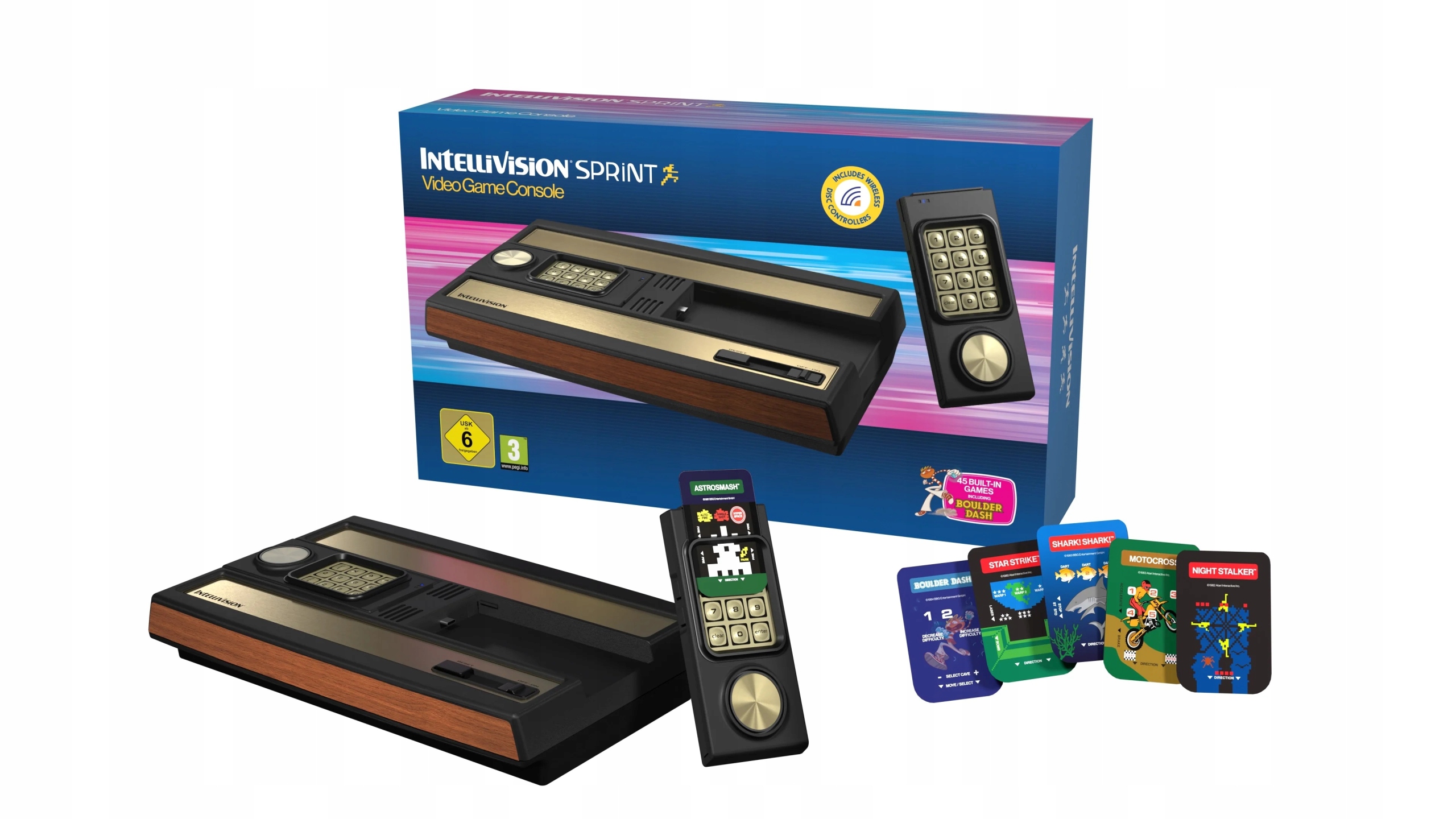 Konsola Telewizyjna Retro z Kontrolerami Atari Intellivision Sprint