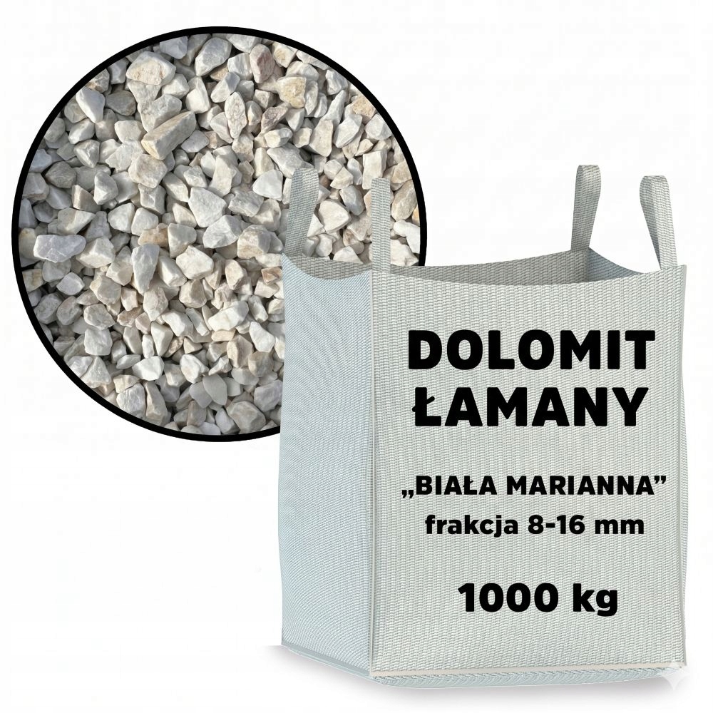 Dolomit łamany „Biała Marianna” 8-16 mm 1 tona Sand Kruszywa