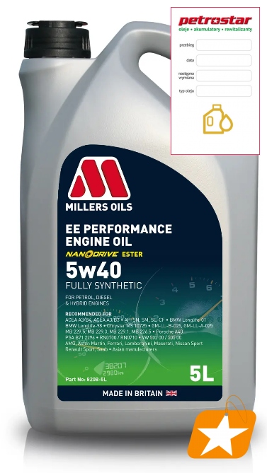 Millers Ee Performance 5V40 5L