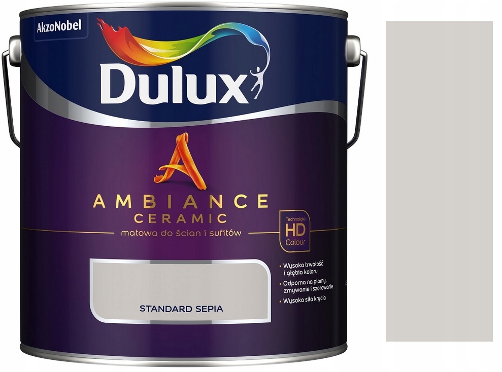 Dulux Ambiance Ceramic Farba Ceramiczna Do Ścian Standard Sepia 2.5L