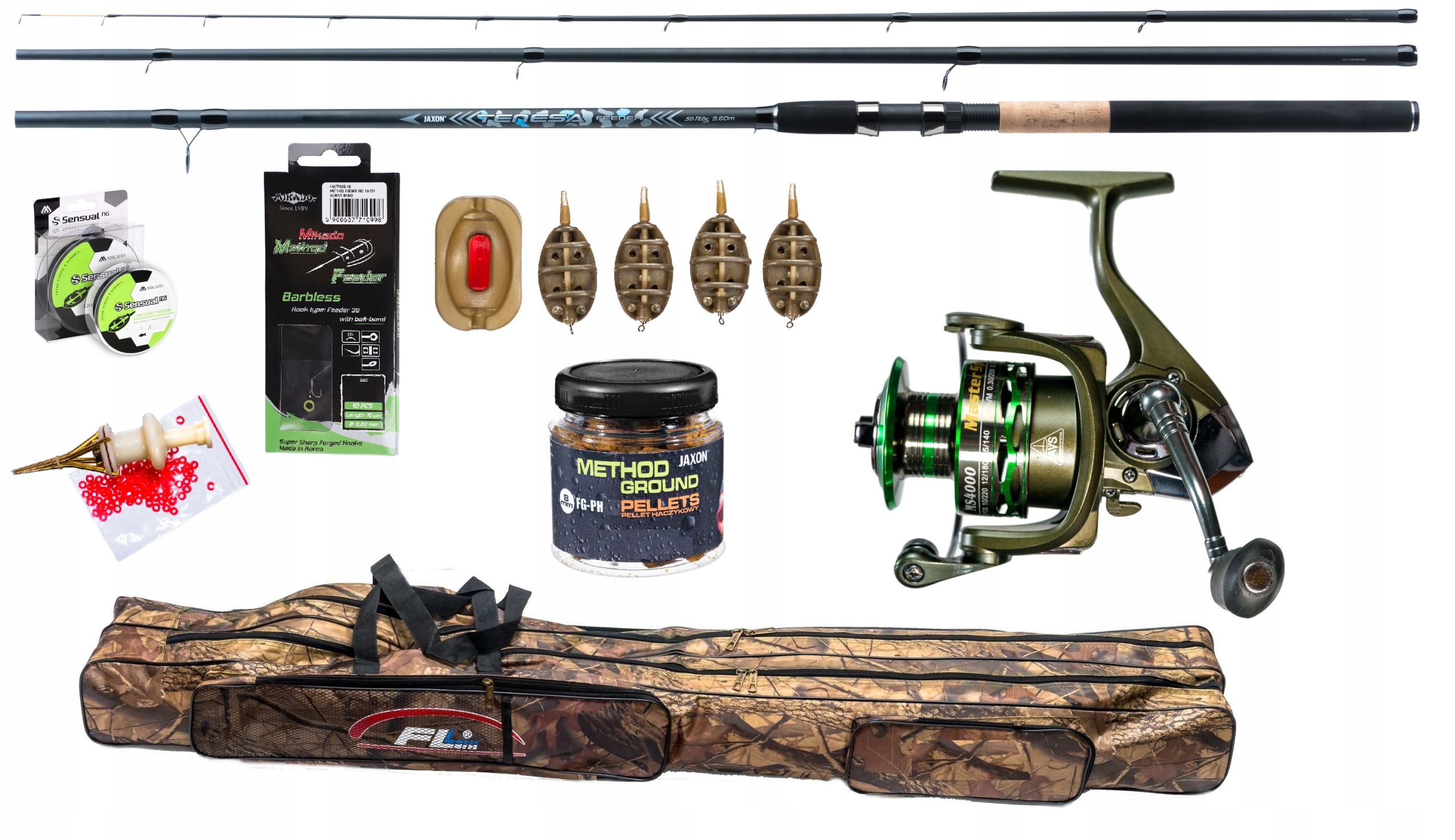 Zestaw Method Feeder Jaxon Wędka Kołowrotek Torba