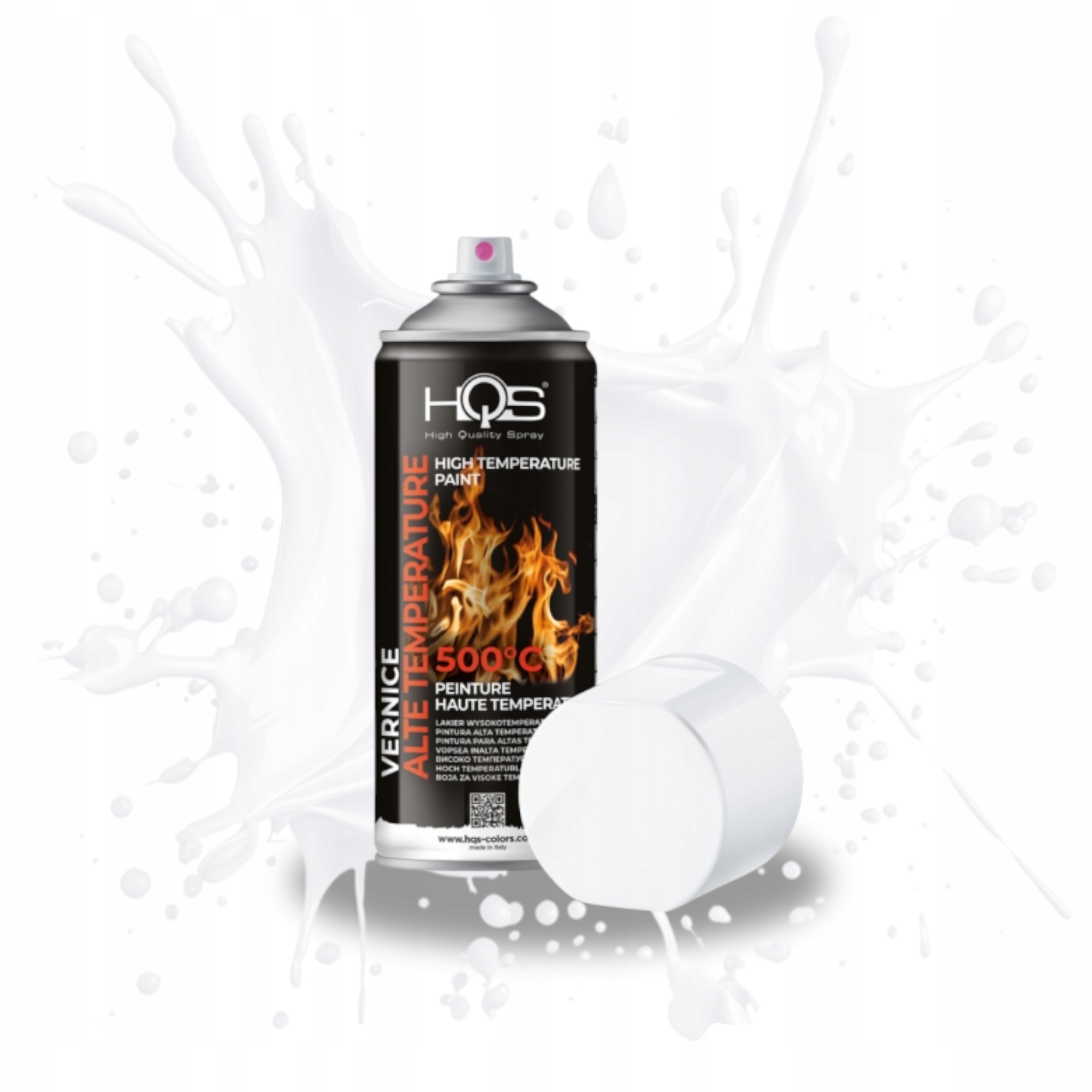 Hqs Spray Lakier Farba Biały Wysokotemperaturowa Żaroodporna 400ML
