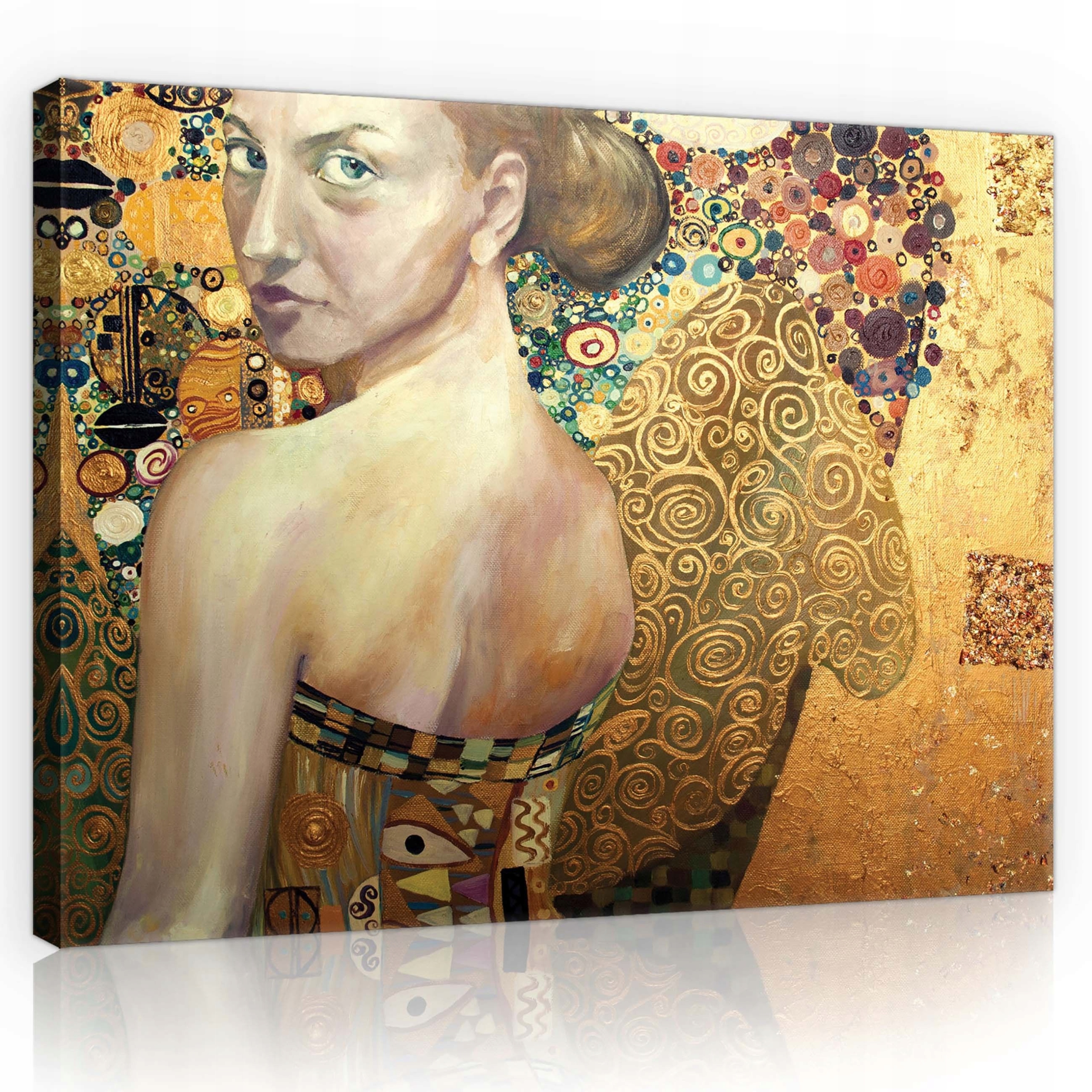 Obraz 100x75 Zlato žena portrét dekorativní elegance klid luxus