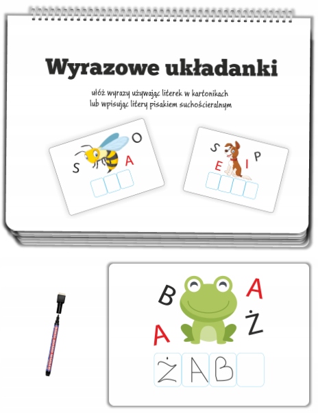 

Książka Wyrazowe Układanki (30 stron) pisak such