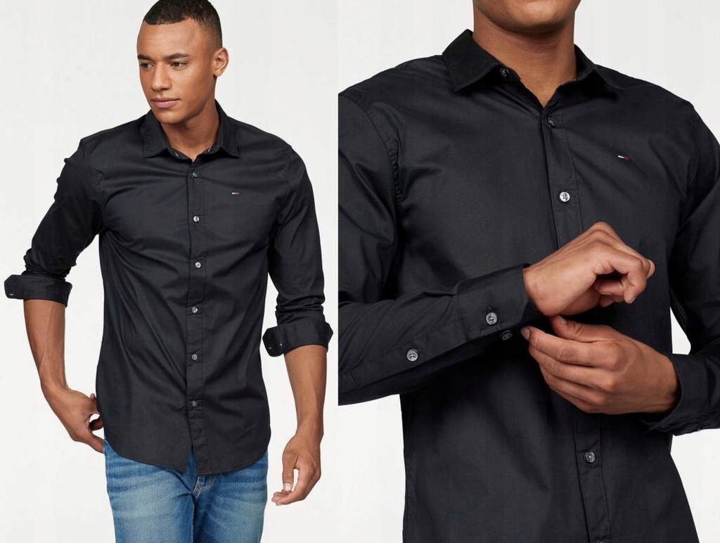45 __TOMMY JEANS__ MĘSKA KOSZULA M SLIM FIT