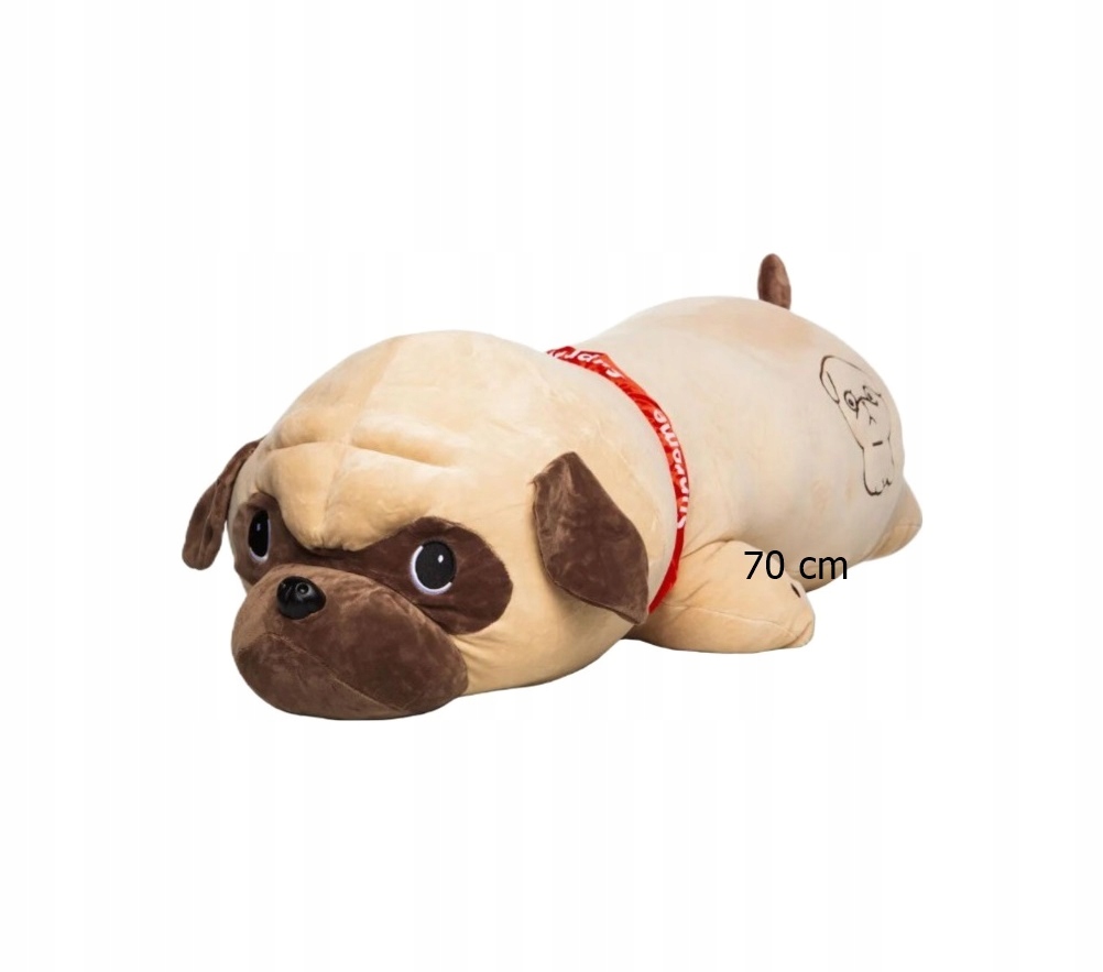 

Maskotka Pluszak Poduszka Pies Buldog Mops 70 cm
