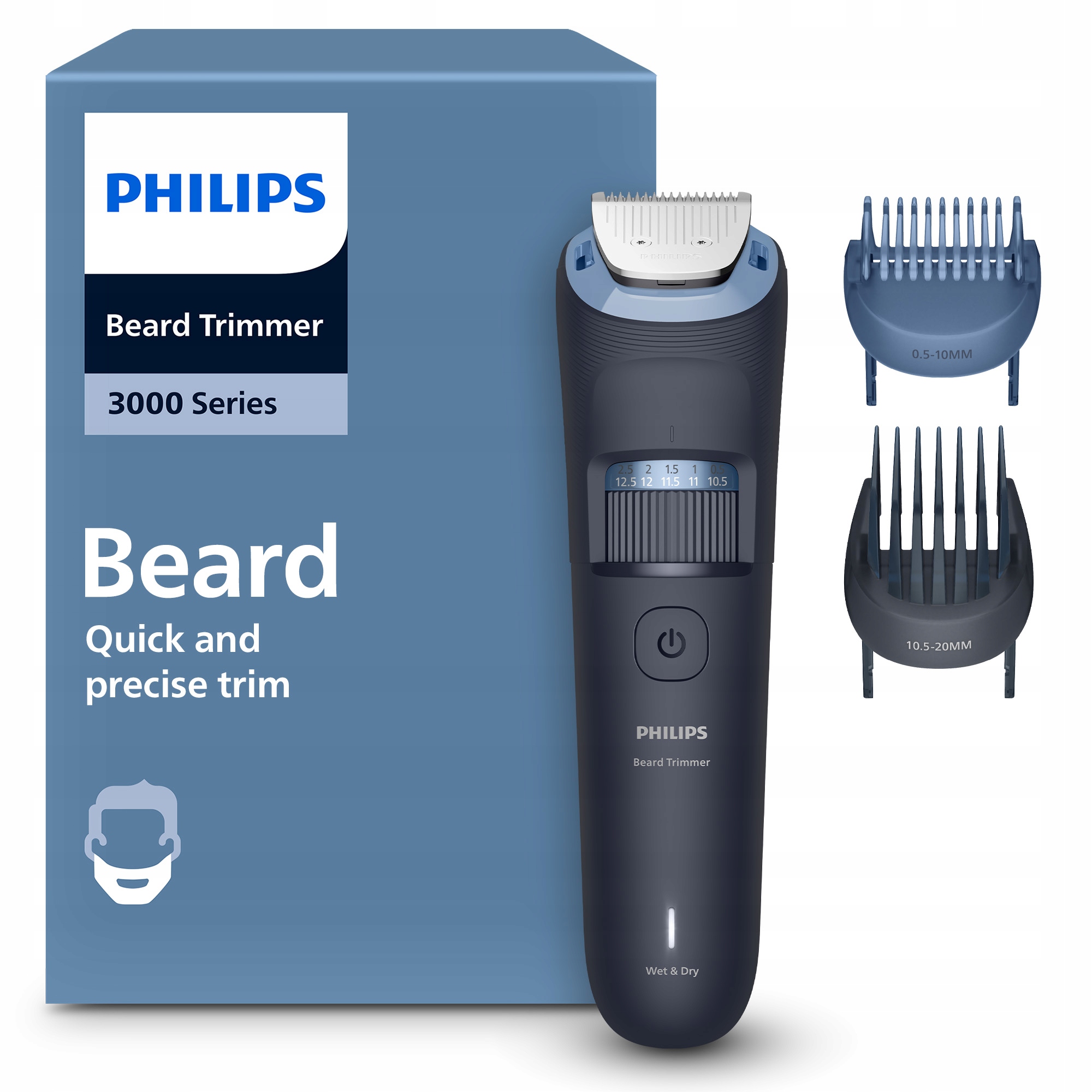 Trymer do brody 40 ustawień długości seria 3000 Philips BT3665/15