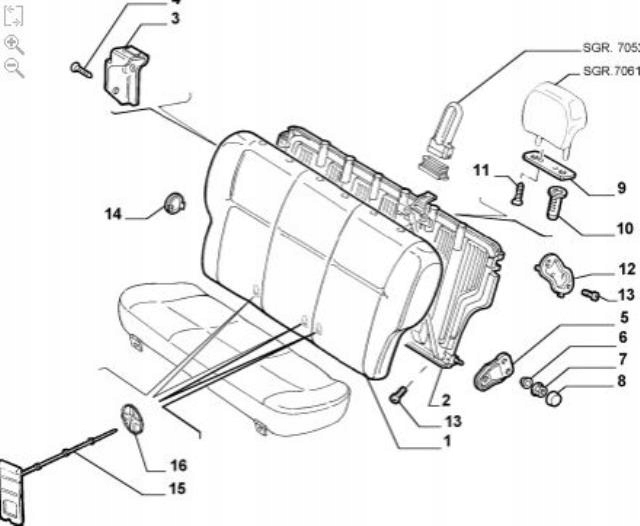 Blende Abdeckung SITZ Ecke FIAT PUNTO 99-10 / 183267560