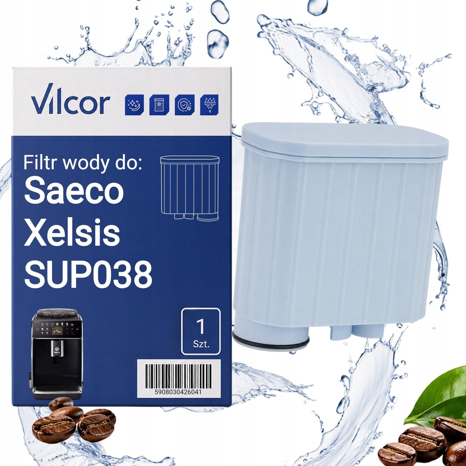 Filtr Do Ekspresu Saeco Xelsis SUP038 Ciśnieniowy, Wydajny, Wody, Ochrona