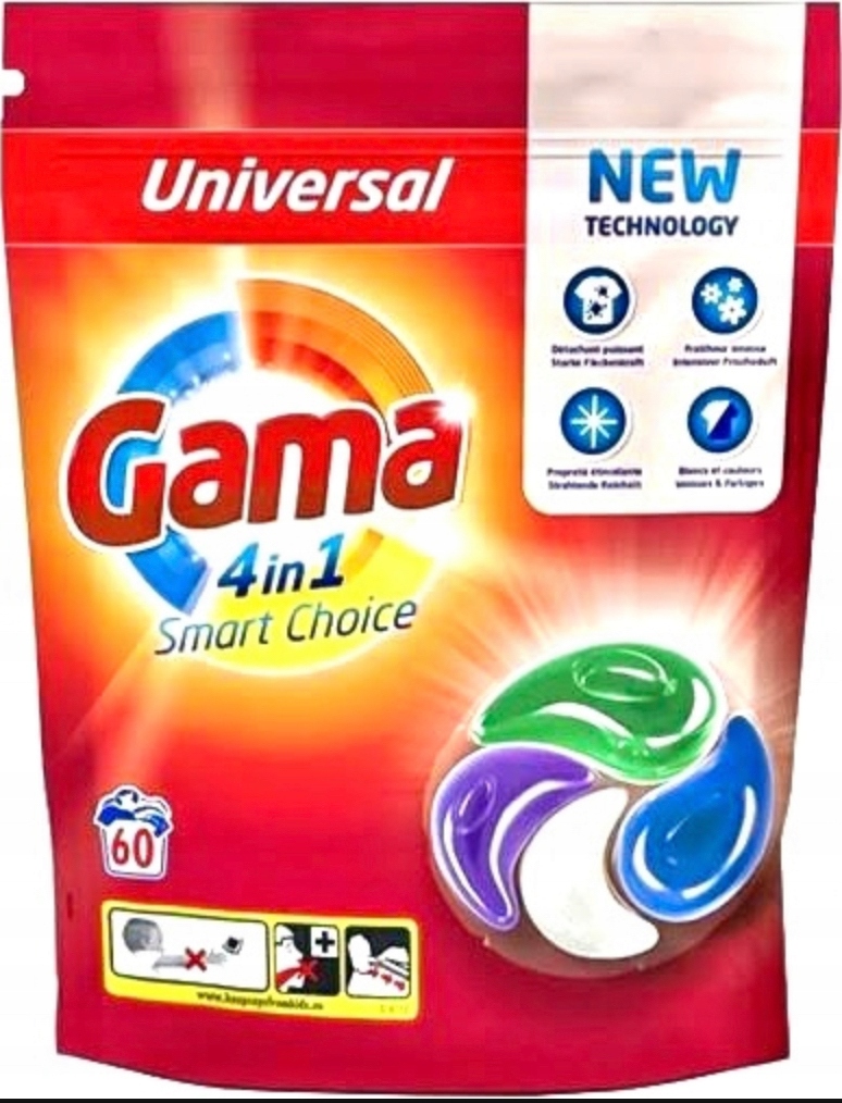 Levně Gama kapsle na praní Universal 4in1 60ks