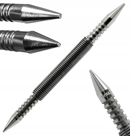 Punktak Sprężynowy Dwustronny Ceramiki Drewna Metalu 0,8 i 1,6 mm Ślusarski