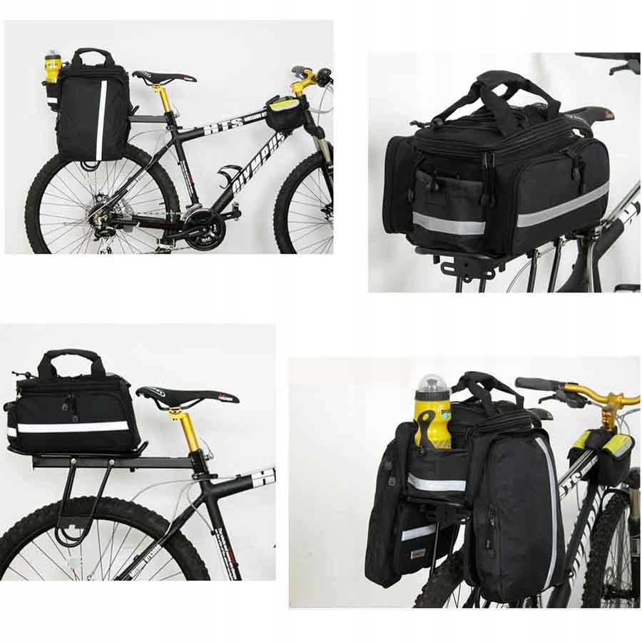 TORBA NA BAGAŻNIK ROWEROWY 25L - TORBA SAKWA ROWEROWA NA BAGAŻNIK ROWER Cechy dodatkowe elementy odblaskowe wodoszczelność