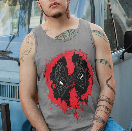TANK TOP FILMOWE DEADTHPOOL FACE Rozmiar XXL