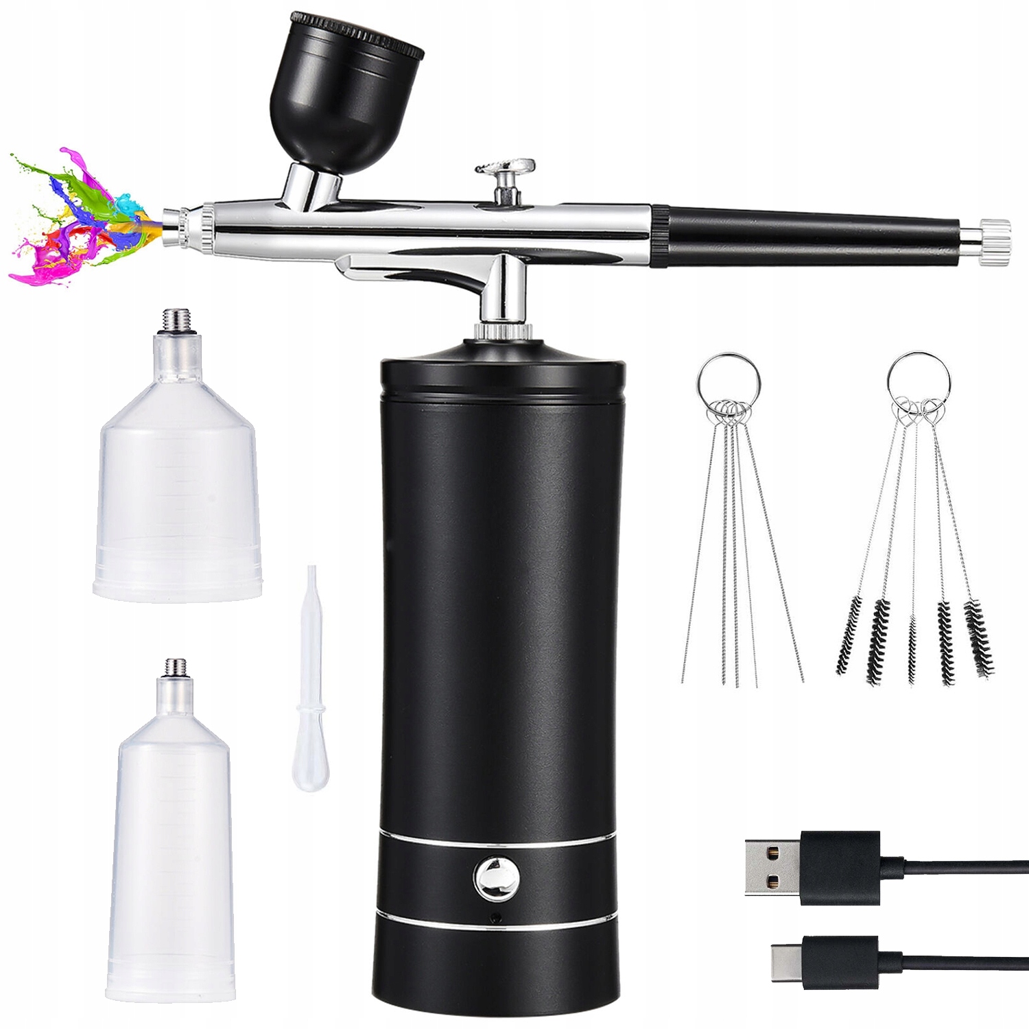 Sada Pro Airbrush Bezdrátový Akumulátor S Koncovkou Kapaliny 0.3 mm