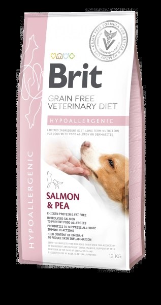 Brit Grain Free Veterinary Diet Dog Hypoallergenic Losos s hráškem 2 kg