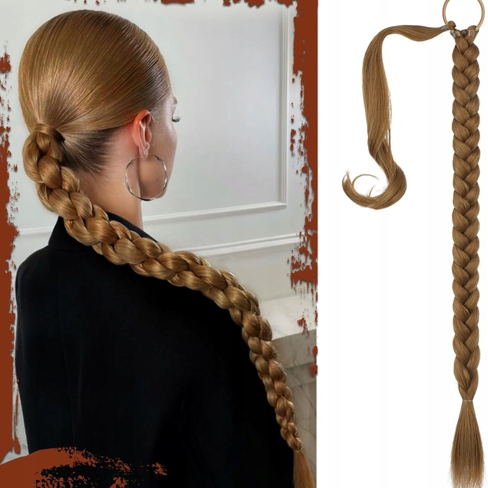 Sofeiyan 30" Dlouhé syntetické prodloužení vlasů, hladké, hnědé