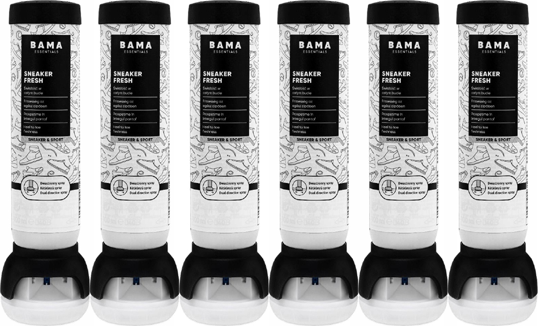 Deodorant do bot, osvěžovač Bama Sneaker Fresh bílý 6 Ks