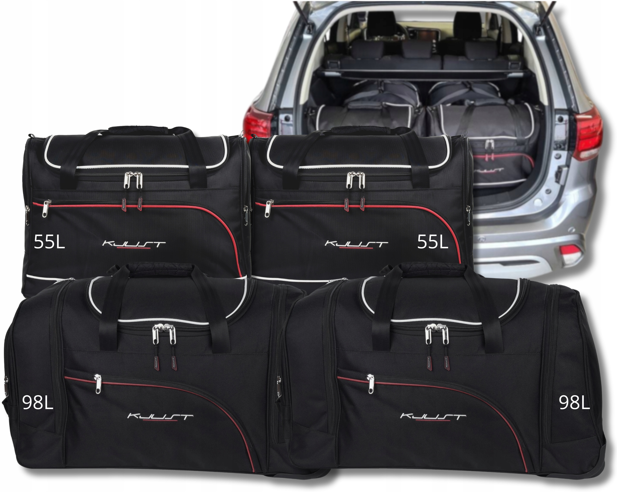 Cestovná Taška Do Kufru Mitsubishi Outlander Phev 2014-2022 4 ks
