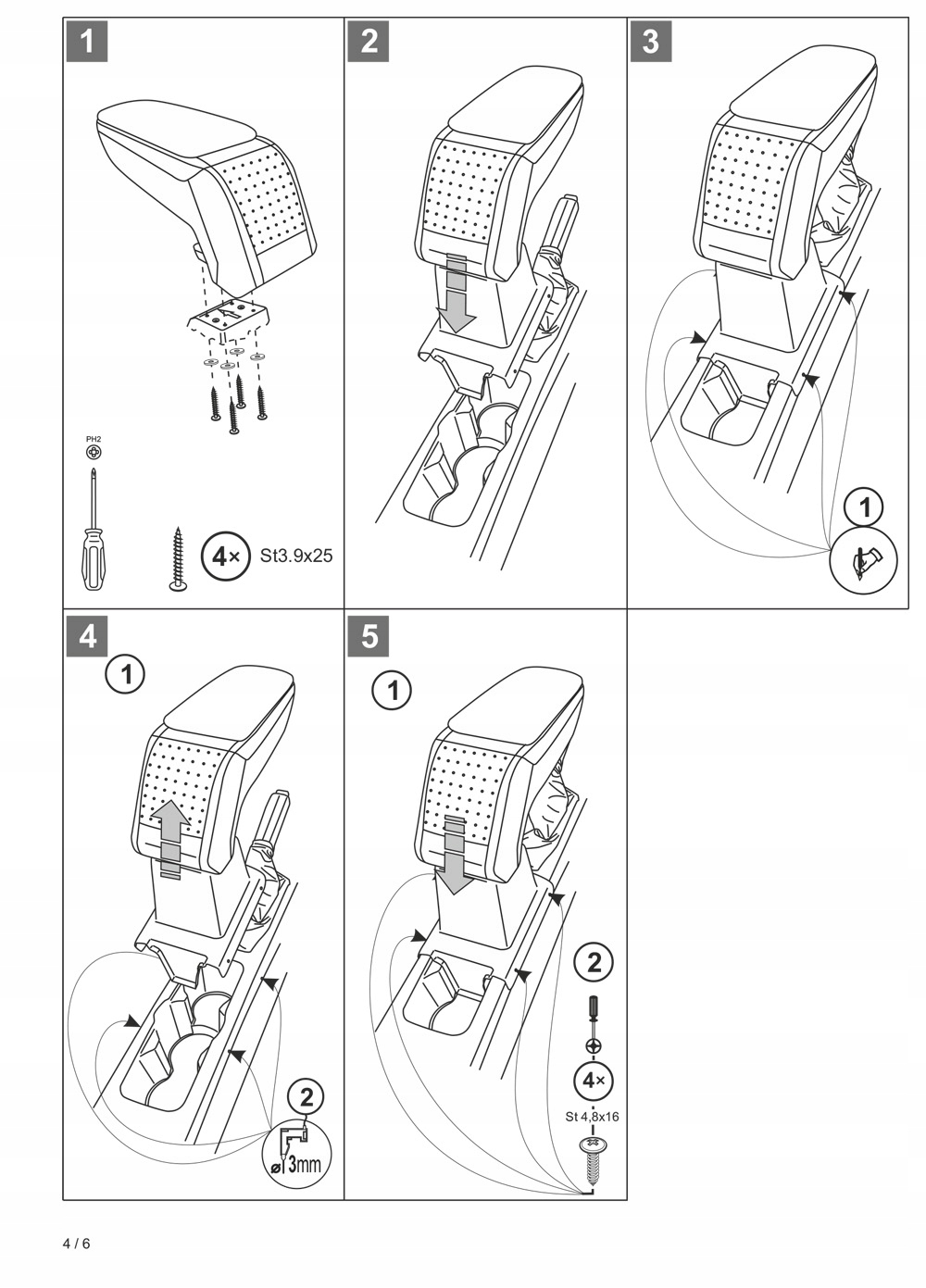 PODLOKIETNIK STANDARD Opel Adam 2013 2019 Part manufacturer Rati