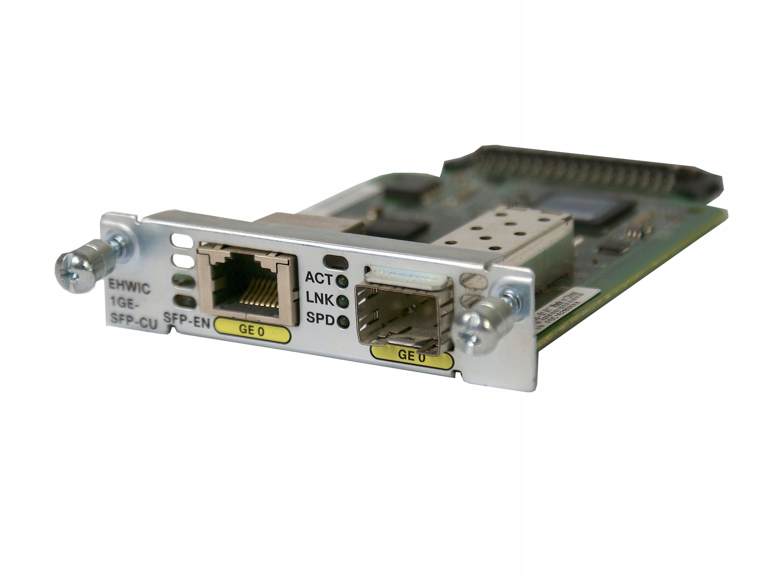 CISCO EHWIC-1GE-SFP-CU= Cisco EHWIC 1 port dual mode SFP(100M/1G) or GE(10M/100M/1G) interface card