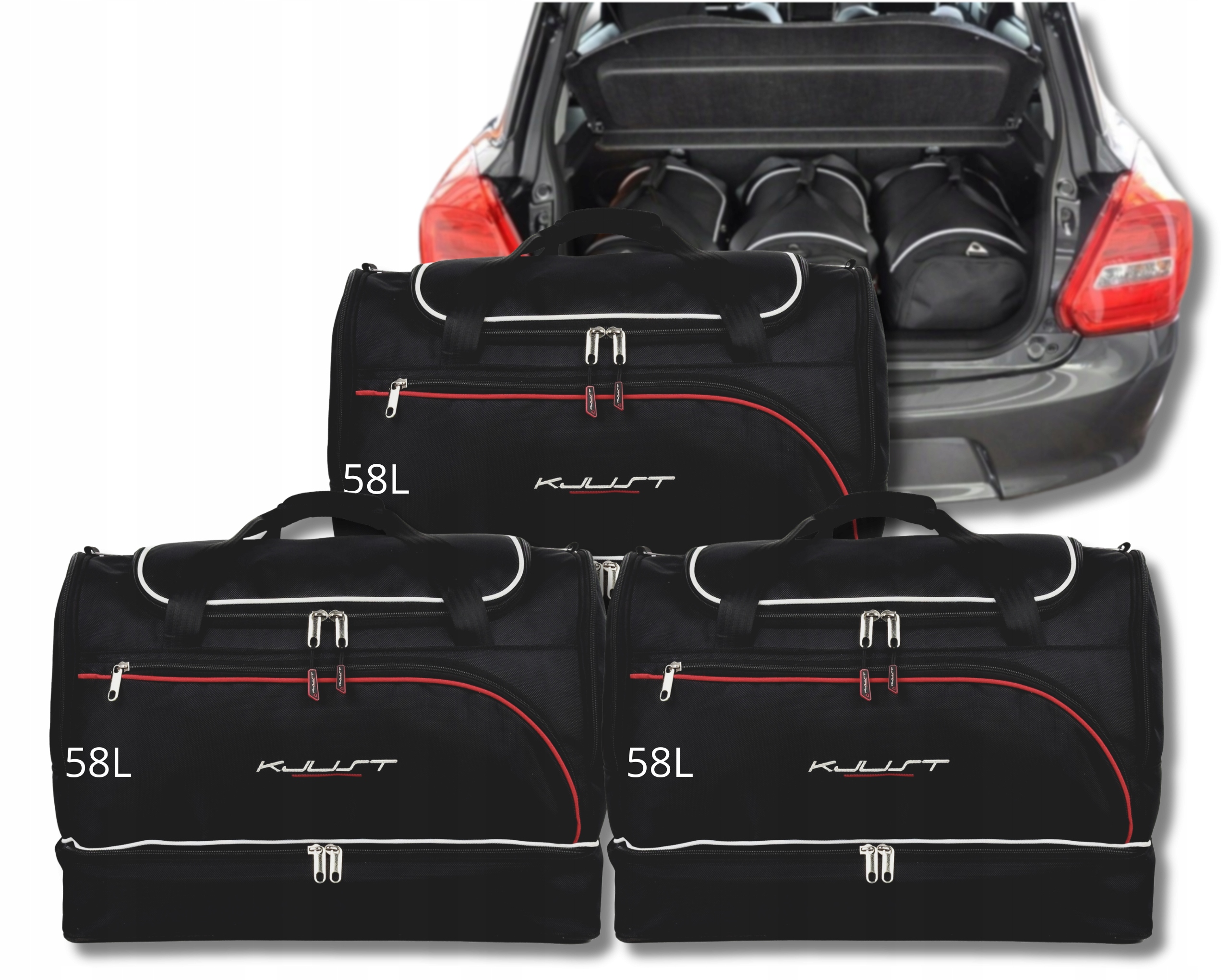 Sada tašiek Komplet Kjust do batožinového priestoru Suzuki Swift 2017+ 3 ks