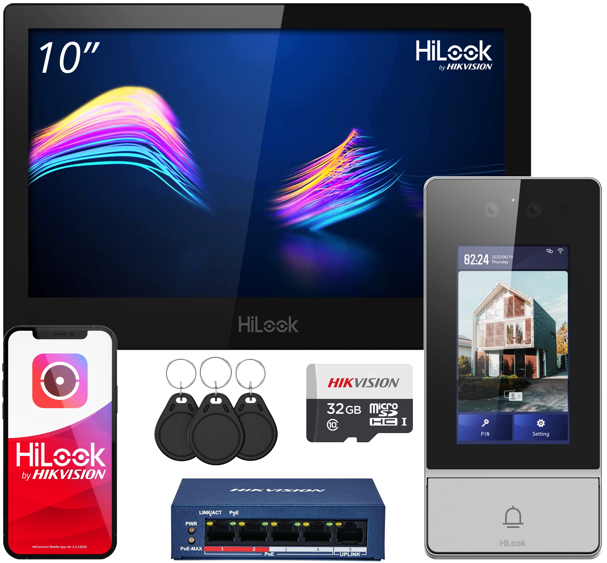 Videovrátnik Ip LCD 10'' Ip-vis-ultra HiLook Hikvision Stanica Ultra