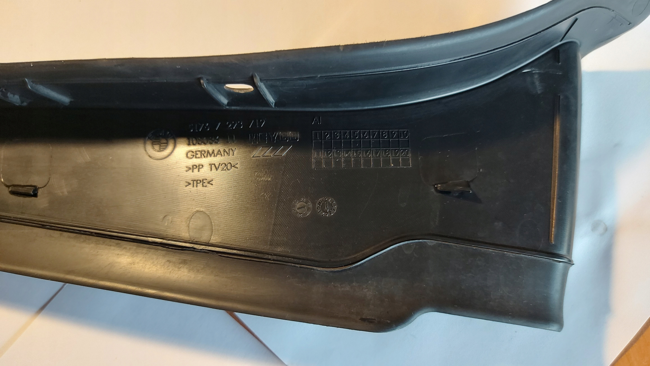 gasket supports BOCZNEJ left left front BMW 3 GT F34
