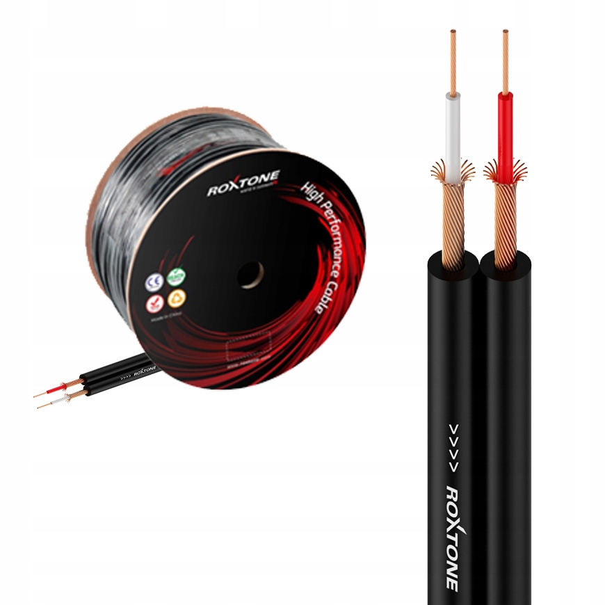 

Kabel Przewód Audio Roxtone AC010 2x0.15mm2 1 mb